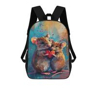 sinyumoney Sac À Dos Imprimé En 3D 17inch Love Heart Mice Painting Sac D'école Léger Pour Enfants, Idéal Pour Les Voyages Et Les Cours, Pour Les Collégiens Et Collégiens