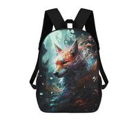 sinyumoney Sac À Dos Imprimé En 3D 17inch Mystical Fox Portrait Sac D'école Léger Pour Enfants, Idéal Pour Les Voyages Et Les Cours, Pour Les Collégiens Et Collégiens
