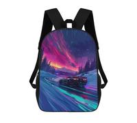 sinyumoney Sac À Dos Imprimé En 3D 17inch Neon Night Drive Adventure Sac D'école Léger Pour Enfants, Idéal Pour Les Voyages Et Les Cours, Pour Les Collégiens Et Collégiens