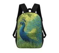 sinyumoney Sac À Dos Imprimé En 3D 17inch Peacock with Spread Feathers Sac D'école Léger Pour Enfants, Idéal Pour Les Voyages Et Les Cours, Pour Les Collégiens Et Collégiens