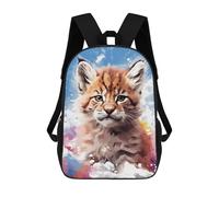 sinyumoney Sac À Dos Imprimé En 3D 17inch Rainbow Kitten Painting Sac D'école Léger Pour Enfants, Idéal Pour Les Voyages Et Les Cours, Pour Les Collégiens Et Collégiens
