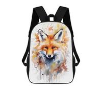 sinyumoney Sac À Dos Imprimé En 3D 17inch Red Fox Watercolor Sac D'école Léger Pour Enfants, Idéal Pour Les Voyages Et Les Cours, Pour Les Collégiens Et Collégiens