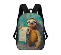 sinyumoney Sac À Dos Imprimé En 3D 17inch Sloth Holding Toilet Paper Roll Sac D'école Léger Pour Enfants, Idéal Pour Les Voyages Et Les Cours, Pour Les Collégiens Et Collégiens