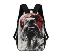 sinyumoney Sac À Dos Imprimé En 3D 17inch Space Astronaut Red Moon Art Print Sac D'école Léger Pour Enfants, Idéal Pour Les Voyages Et Les Cours, Pour Les Collégiens Et Collégiens