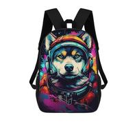 sinyumoney Sac À Dos Imprimé En 3D 17inch Space Dog Adventure -104 Sac D'école Léger Pour Enfants, Idéal Pour Les Voyages Et Les Cours, Pour Les Collégiens Et Collégiens