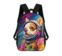 sinyumoney Sac À Dos Imprimé En 3D 17inch Space Dog Adventure -25 Sac D'école Léger Pour Enfants, Idéal Pour Les Voyages Et Les Cours, Pour Les Collégiens Et Collégiens