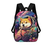 sinyumoney Sac À Dos Imprimé En 3D 17inch Space Dog Adventure-377 Sac D'école Léger Pour Enfants, Idéal Pour Les Voyages Et Les Cours, Pour Les Collégiens Et Collégiens