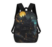sinyumoney Sac À Dos Imprimé En 3D 17inch Spooky in The Forest Sac D'école Léger Pour Enfants, Idéal Pour Les Voyages Et Les Cours, Pour Les Collégiens Et Collégiens