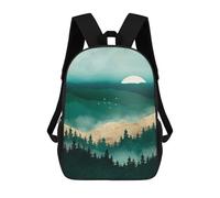 sinyumoney Sac À Dos Imprimé En 3D 17inch Summer Forest Mist Sac D'école Léger Pour Enfants, Idéal Pour Les Voyages Et Les Cours, Pour Les Collégiens Et Collégiens