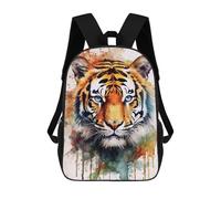 sinyumoney Sac À Dos Imprimé En 3D 17inch Tiger Watercolor Sac D'école Léger Pour Enfants, Idéal Pour Les Voyages Et Les Cours, Pour Les Collégiens Et Collégiens