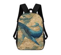 sinyumoney Sac À Dos Imprimé En 3D 17inch Whale Clouds Ocean Artwork Sac D'école Léger Pour Enfants, Idéal Pour Les Voyages Et Les Cours, Pour Les Collégiens Et Collégiens