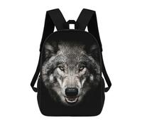 sinyumoney Sac À Dos Imprimé En 3D 17inch Wild Angry Wolf Head Sac D'école Léger Pour Enfants, Idéal Pour Les Voyages Et Les Cours, Pour Les Collégiens Et Collégiens