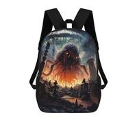 sinyumoney Sac À Dos Imprimé En 3D Alien Monster Invasion Sacs D'école Pour Enfants, Sacs À Dos Grande Capacité Pour Les Voyages, Sacs À Livres Tendance, Sac À Dos Garçon Fille 17inch