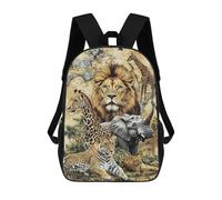 sinyumoney Sac À Dos Imprimé En 3D Amazon Safari Wildlife Collage Sacs D'école Pour Enfants, Sacs À Livres, Sac À Dos De Voyage Léger, Sac D'école Pour Garçons Et Filles, Élèves Du Collège 17inch