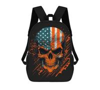 sinyumoney Sac À Dos Imprimé En 3D American Flag Skull Artwork Sacs D'école Pour Enfants, Sacs À Dos Grande Capacité Pour Les Voyages, Sacs À Livres Tendance, Sac À Dos Garçon Fille 17inch