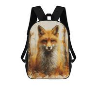 sinyumoney Sac À Dos Imprimé En 3D Autumn Fox Portrait Painting Sacs D'école Pour Enfants, Sacs À Livres, Sac À Dos De Voyage Léger, Sac D'école Pour Garçons Et Filles, Élèves Du Collège 17inch