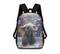sinyumoney Sac À Dos Imprimé En 3D Baby Elephant Bath Time Sacs D'école Pour Enfants, Sacs À Dos Grande Capacité Pour Les Voyages, Sacs À Livres Tendance, Sac À Dos Garçon Fille 17inch