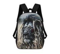 sinyumoney Sac À Dos Imprimé En 3D Black Lion with Red Eye Sacs D'école Pour Enfants, Sacs À Dos Grande Capacité Pour Les Voyages, Sacs À Livres Tendance, Sac À Dos Garçon Fille 17inch