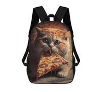 sinyumoney Sac À Dos Imprimé En 3D Cat Eating Pizza Sacs D'école Pour Enfants, Sacs À Dos Grande Capacité Pour Les Voyages, Sacs À Livres Tendance, Sac À Dos Garçon Fille 17inch