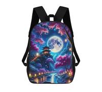 sinyumoney Sac À Dos Imprimé En 3D Cherry Blossom Moonlit Garden Sacs D'école Pour Enfants, Sacs À Dos Grande Capacité Pour Les Voyages, Sacs À Livres Tendance, Sac À Dos Garçon Fille 17inch