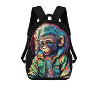 sinyumoney Sac À Dos Imprimé En 3D Chic Monkey in Colorful Jacket Sacs D'école Pour Enfants, Sacs À Dos Grande Capacité Pour Les Voyages, Sacs À Livres Tendance, Sac À Dos Garçon Fille 17inch