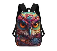 sinyumoney Sac À Dos Imprimé En 3D Colorful Abstract Owl Art-19 Sacs D'école Pour Enfants, Sacs À Dos Grande Capacité Pour Les Voyages, Sacs À Livres Tendance, Sac À Dos Garçon Fille 17inch