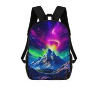 sinyumoney Sac À Dos Imprimé En 3D Colorful Aurora Mountain Landscape Sacs D'école Pour Enfants, Sacs À Dos Grande Capacité Pour Les Voyages, Sacs À Livres Tendance, Sac À Dos Garçon Fille 17inch
