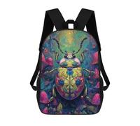 sinyumoney Sac À Dos Imprimé En 3D Colorful Beetle in Fantasy Forest Sacs D'école Pour Enfants, Sacs À Dos Grande Capacité Pour Les Voyages, Sacs À Livres Tendance, Sac À Dos Garçon Fille 17inch
