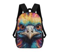 sinyumoney Sac À Dos Imprimé En 3D Colorful Bird Portrait-6 Sacs D'école Pour Enfants, Sacs À Dos Grande Capacité Pour Les Voyages, Sacs À Livres Tendance, Sac À Dos Garçon Fille 17inch