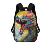 sinyumoney Sac À Dos Imprimé En 3D Colorful Dragon Artwork Sacs D'école Pour Enfants, Sacs À Dos Grande Capacité Pour Les Voyages, Sacs À Livres Tendance, Sac À Dos Garçon Fille 17inch