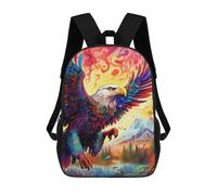 sinyumoney Sac À Dos Imprimé En 3D Colorful Eagle Artwork-1 Sacs D'école Pour Enfants, Sacs À Dos Grande Capacité Pour Les Voyages, Sacs À Livres Tendance, Sac À Dos Garçon Fille 17inch