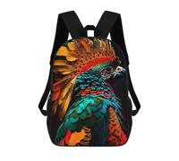 sinyumoney Sac À Dos Imprimé En 3D Colorful Feathered Bird Sacs D'école Pour Enfants, Sacs À Dos Grande Capacité Pour Les Voyages, Sacs À Livres Tendance, Sac À Dos Garçon Fille 17inch