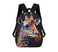sinyumoney Sac À Dos Imprimé En 3D Colorful Giraffe Portrait Sacs D'école Pour Enfants, Sacs À Livres, Sac À Dos De Voyage Léger, Sac D'école Pour Garçons Et Filles, Élèves Du Collège 17inch