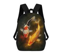 sinyumoney Sac À Dos Imprimé En 3D Colorful Koi Fish Painting Sacs D'école Pour Enfants, Sacs À Dos Grande Capacité Pour Les Voyages, Sacs À Livres Tendance, Sac À Dos Garçon Fille 17inch