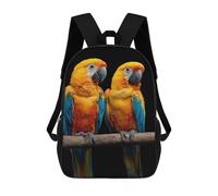 sinyumoney Sac À Dos Imprimé En 3D Colorful Macaws Perched on Branch Sacs D'école Pour Enfants, Sacs À Livres, Sac À Dos De Voyage Léger, Sac D'école Pour Garçons Et Filles, Élèves Du Collège 17inch