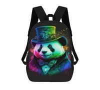 sinyumoney Sac À Dos Imprimé En 3D Colorful Panda Art Print-8 Sacs D'école Pour Enfants, Sacs À Dos Grande Capacité Pour Les Voyages, Sacs À Livres Tendance, Sac À Dos Garçon Fille 17inch