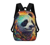 sinyumoney Sac À Dos Imprimé En 3D Colorful Panda Artwork-6 Sacs D'école Pour Enfants, Sacs À Dos Grande Capacité Pour Les Voyages, Sacs À Livres Tendance, Sac À Dos Garçon Fille 17inch