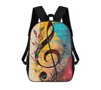 sinyumoney Sac À Dos Imprimé En 3D Colorful Treble Clef Artwork Sacs D'école Pour Enfants, Sacs À Dos Grande Capacité Pour Les Voyages, Sacs À Livres Tendance, Sac À Dos Garçon Fille 17inch