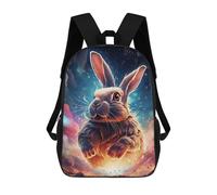 sinyumoney Sac À Dos Imprimé En 3D Cosmic Bunny Sacs D'école Pour Enfants, Sacs À Dos Grande Capacité Pour Les Voyages, Sacs À Livres Tendance, Sac À Dos Garçon Fille 17inch