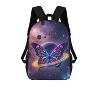 sinyumoney Sac À Dos Imprimé En 3D Cosmic Butterfly Rings And Planets Sacs D'école Pour Enfants, Sacs À Livres, Sac À Dos De Voyage Léger, Sac D'école Pour Garçons Et Filles, Élèves Du Collège 17inch