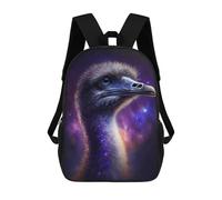 sinyumoney Sac À Dos Imprimé En 3D Cosmic Emu Portrait-14 Sacs D'école Pour Enfants, Sacs À Livres, Sac À Dos De Voyage Léger, Sac D'école Pour Garçons Et Filles, Élèves Du Collège 17inch