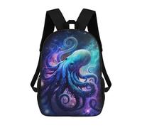 sinyumoney Sac À Dos Imprimé En 3D Cosmic Octopus Art Print-3 Sacs D'école Pour Enfants, Sacs À Dos Grande Capacité Pour Les Voyages, Sacs À Livres Tendance, Sac À Dos Garçon Fille 17inch