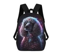 sinyumoney Sac À Dos Imprimé En 3D Cosmic Poodle Portrait Sacs D'école Pour Enfants, Sacs À Livres, Sac À Dos De Voyage Léger, Sac D'école Pour Garçons Et Filles, Élèves Du Collège 17inch