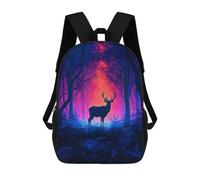 sinyumoney Sac À Dos Imprimé En 3D Deer in The Mystical Fores Sacs D'école Pour Enfants, Sacs À Livres, Sac À Dos De Voyage Léger, Sac D'école Pour Garçons Et Filles, Élèves Du Collège 17inch