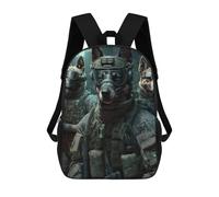 sinyumoney Sac À Dos Imprimé En 3D Dogs in Military Gear Sacs D'école Pour Enfants, Sacs À Dos Grande Capacité Pour Les Voyages, Sacs À Livres Tendance, Sac À Dos Garçon Fille 17inch