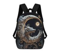 sinyumoney Sac À Dos Imprimé En 3D Dragon Moonlit Sky -16 Sacs D'école Pour Enfants, Sacs À Dos Grande Capacité Pour Les Voyages, Sacs À Livres Tendance, Sac À Dos Garçon Fille 17inch
