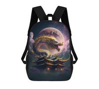 sinyumoney Sac À Dos Imprimé En 3D Dragon's Moonlit Palace Sacs D'école Pour Enfants, Sacs À Livres, Sac À Dos De Voyage Léger, Sac D'école Pour Garçons Et Filles, Élèves Du Collège 17inch