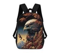 sinyumoney Sac À Dos Imprimé En 3D Eagle Majesty in Nature Sacs D'école Pour Enfants, Sacs À Livres, Sac À Dos De Voyage Léger, Sac D'école Pour Garçons Et Filles, Élèves Du Collège 17inch