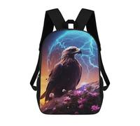 sinyumoney Sac À Dos Imprimé En 3D Eagle with Electric Globe Background Sacs D'école Pour Enfants, Sacs À Dos Grande Capacité Pour Les Voyages, Sacs À Livres Tendance, Sac À Dos Garçon Fille 17inch