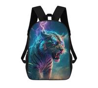sinyumoney Sac À Dos Imprimé En 3D Electric Tiger Roar -1 Sacs D'école Pour Enfants, Sacs À Livres, Sac À Dos De Voyage Léger, Sac D'école Pour Garçons Et Filles, Élèves Du Collège 17inch